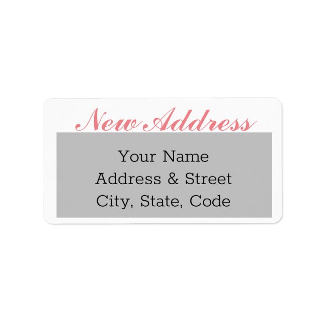 Moving Announcement New Address Grey  Stickers (Front)
