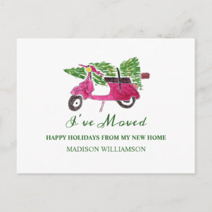 Moving Announcement New Home for the Holidays Postcard