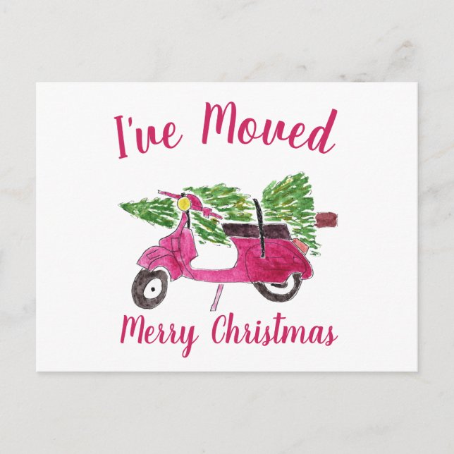 Moving Announcement | New Home for the Holidays Postcard (Front)