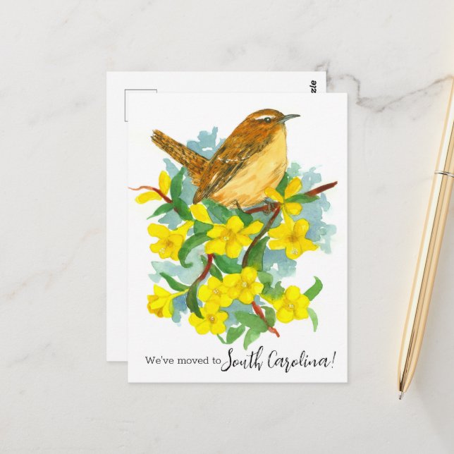 Moving Announcement Pennsylvania Ruffed Grouse Postcard (Front/Back In Situ)