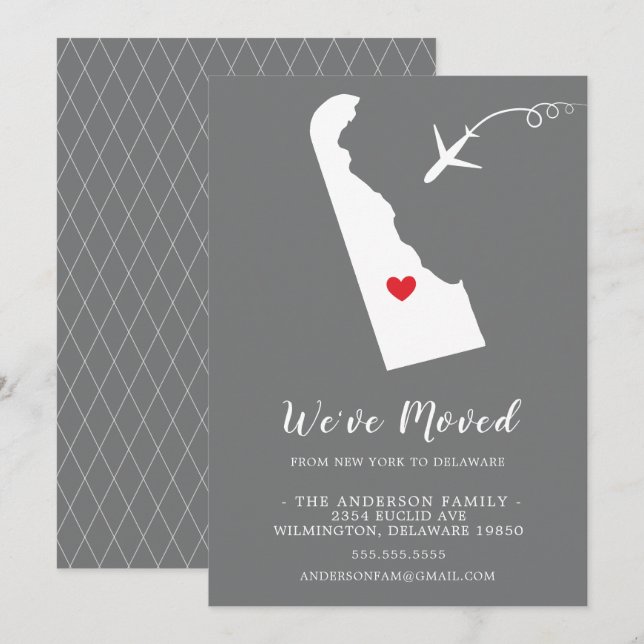 Moving Announcement | State DELAWARE (Front/Back)