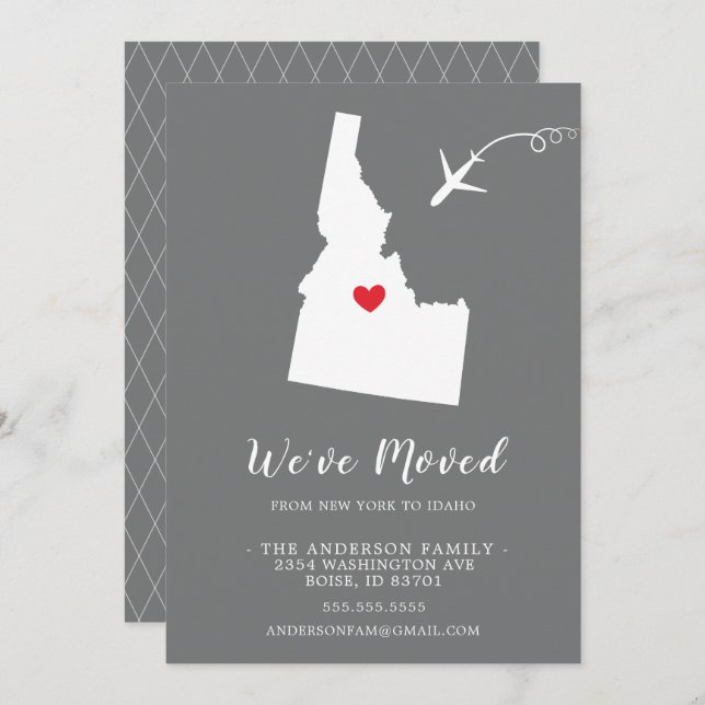 Moving Announcement | State IDAHO (Front/Back)