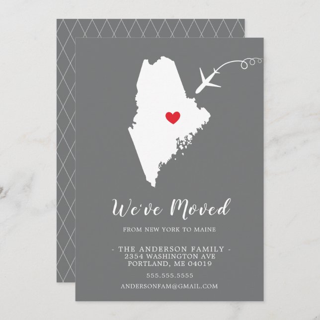 Moving Announcement | State MAINE (Front/Back)