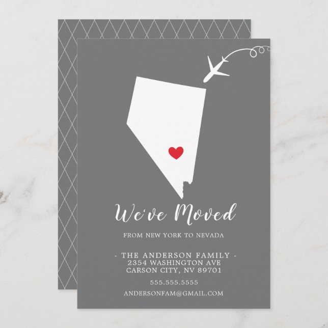 Moving Announcement | State NEVADA (Front/Back)