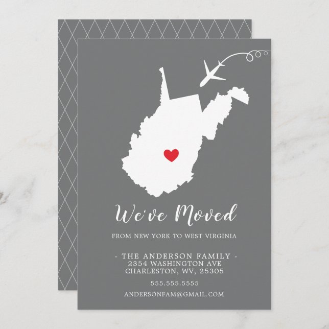 Moving Announcement | State WEST VIRGINIA (Front/Back)