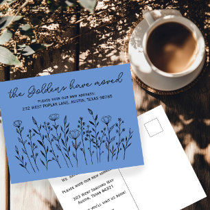 MOVING ANNOUNCEMENT Wildflowers Simple Custom Postcard