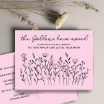 MOVING ANNOUNCEMENT Wildflowers Simple Custom Postcard<br><div class="desc">Send a message about your move to friends and family members with this lovely floral art. Click "personalise" to edit the text or "edit using design tool" to customise it with your own fonts, colours and change the layout. Check my shop for lots more matching items and other designs! Also...</div>