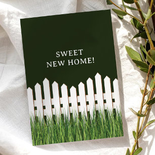 Moving Announcement with white fence