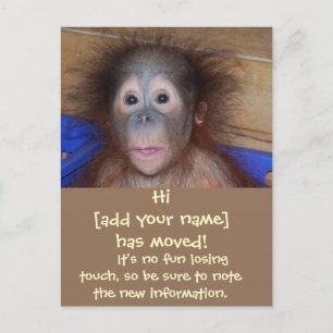 Moving Announcements Cute Face