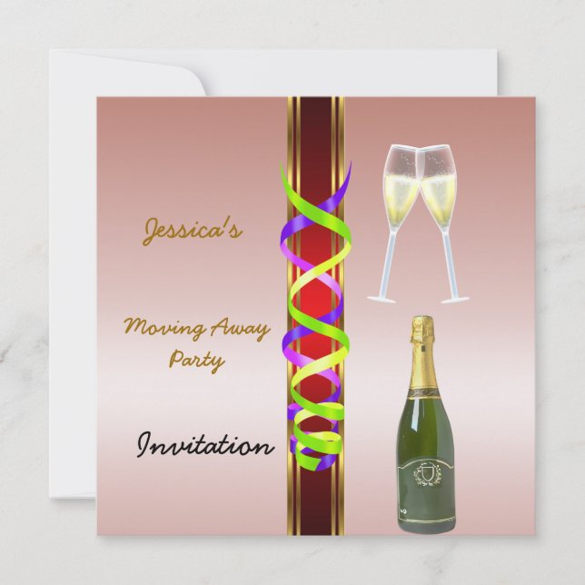 Moving Away Party  Invitation (Front)