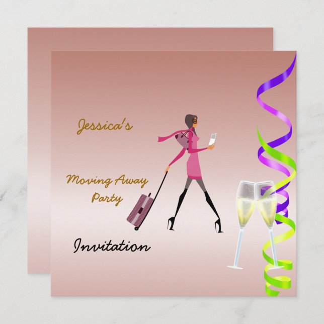 Moving Away Party  Invitation (Front/Back)