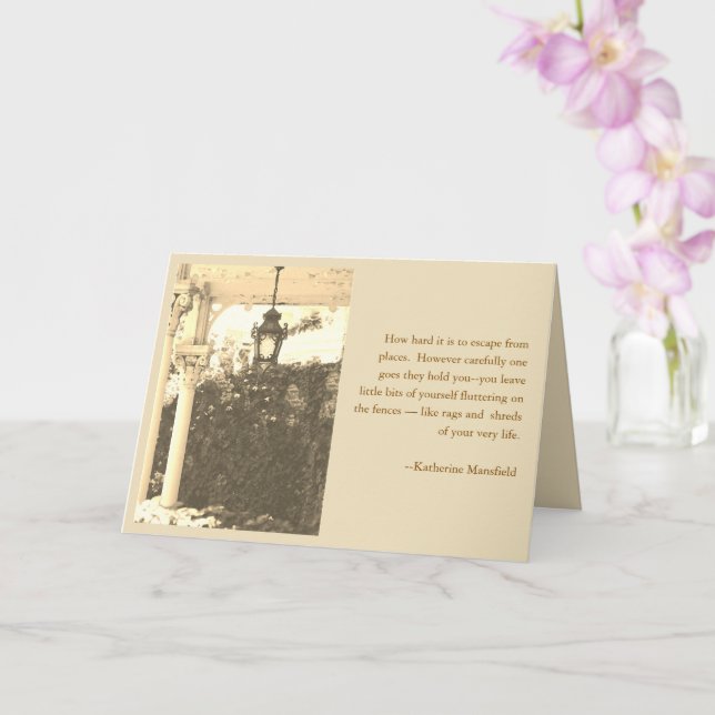 MOVING AWAY + QUOTE ABOUT LEAVING CARD (Orchid)