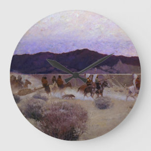 Moving Camp by Newell Convers Wyeth Large Clock