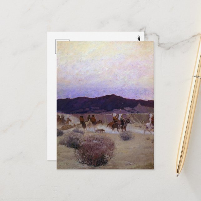 Moving Camp by Newell Convers Wyeth Postcard (Front/Back In Situ)