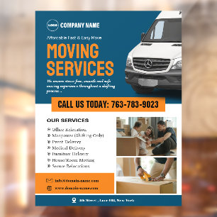 Moving Company Window Cling