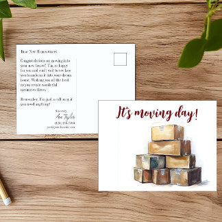 Moving Day Congratulations Postcard