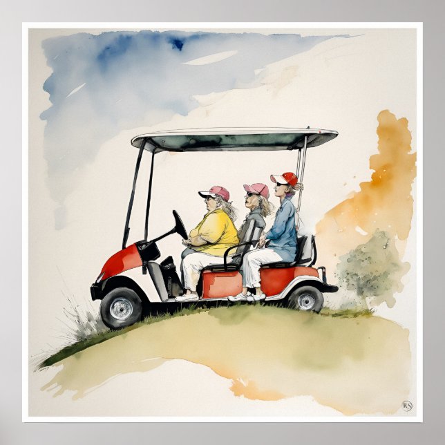 Moving Day - Golf Art Print  (Front)
