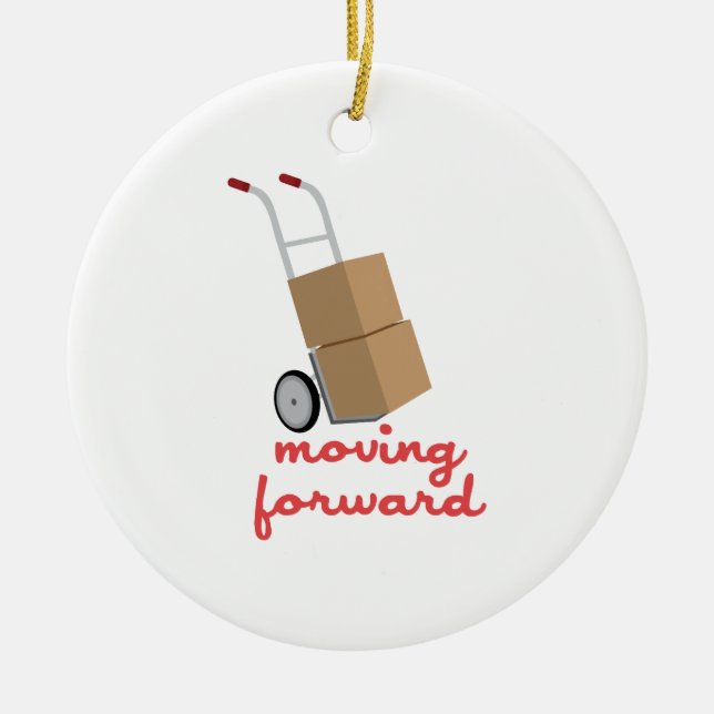 Moving Forward Ceramic Tree Decoration (Front)