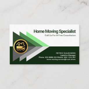 Moving Forward Triangle Logistics Trucker Business Card