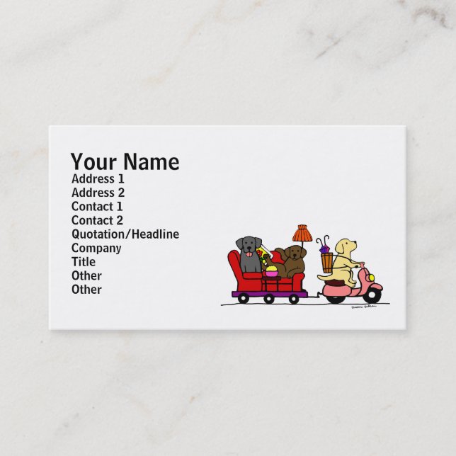 Moving Labradors Business Card (Front)