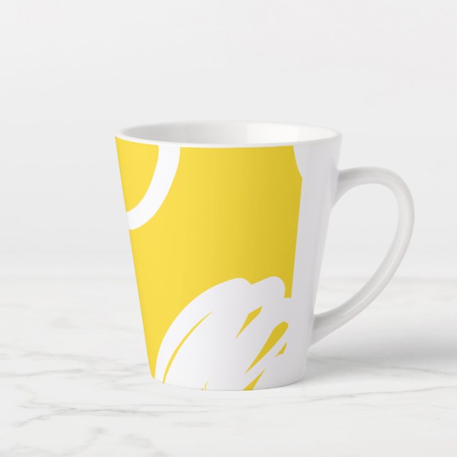Moving lines design Latte Mug (Right)