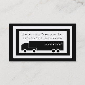 Moving/Movers/Trucking Company White Paper Business Card