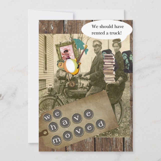 Moving on A Bicycle Invitation (Front)