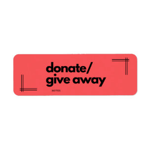 Moving Organisation: Donate/Give Away Labels