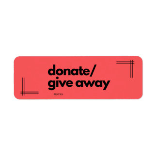 Moving Organisation: Donate/Give Away Labels