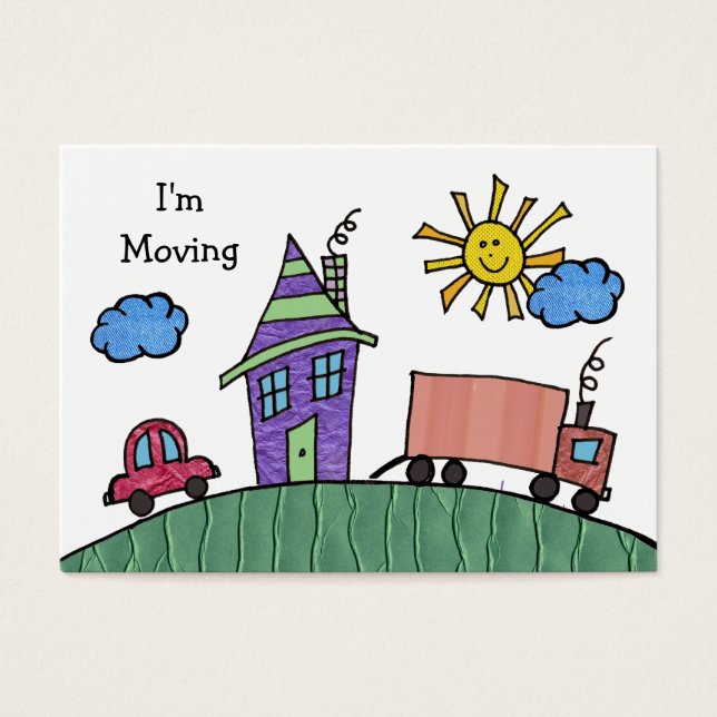 Moving Out Change of Address Notification Cards (Front)