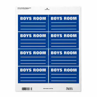 Moving Packing Organising Labels -  Boys Bedroom 