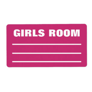 Moving Packing Organising Labels - Girls Bedroom