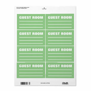 Moving Packing Organising Labels -  Guest Bedroom