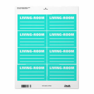 Moving Packing Organising Labels - Living Rooms