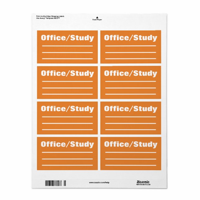 Moving Packing Organising Labels - Office/Study (Full Sheet)