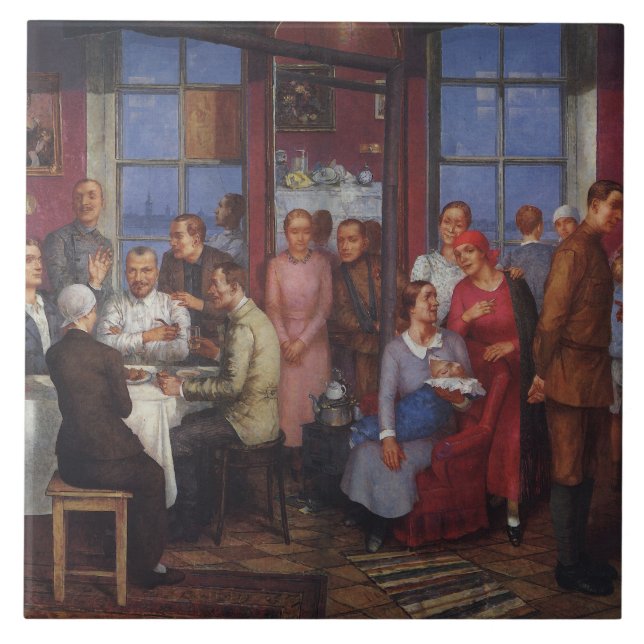 Moving Party Ceramic Tile (Front)