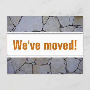 Moving postcards with stone wall background