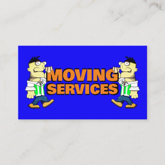 Moving Services Company Furniture Hauling Trucking Business Card (Front)