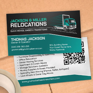 Moving Services - Relocation Business Card