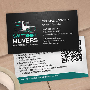 Moving Services - Relocation Business Card