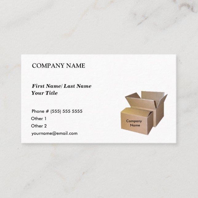 Moving/Shipping Business Card (Front)