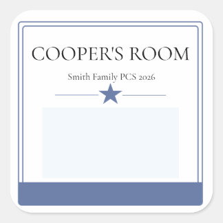 Moving Sticker Room Label