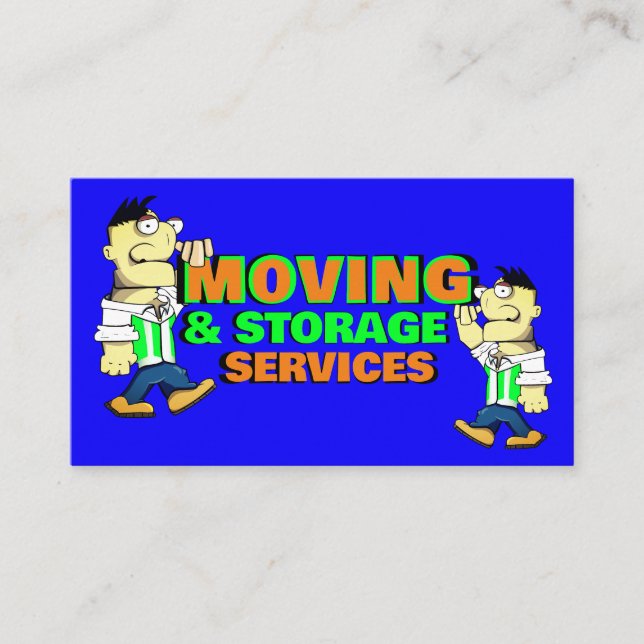 Moving & Storage Company Full Service Professional Business Card (Front)