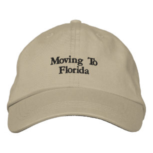 Moving to Florida Embroidered Khaki Hat