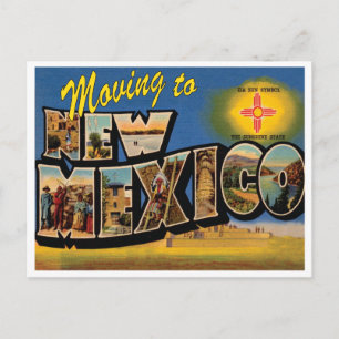 Moving to New Mexico vintage change of address Postcard