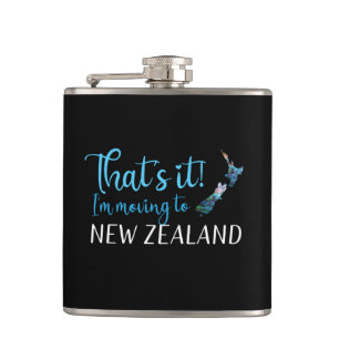 MOVING TO NEW ZEALAND PAUA HIP FLASK