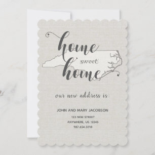 Moving to North Carolina Home Sweet Home Invitation