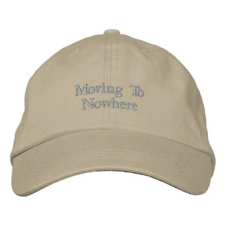 Moving To Nowhere Minimalist Embroidered Hat