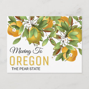 Moving To Oregon   Change of Address Postcard