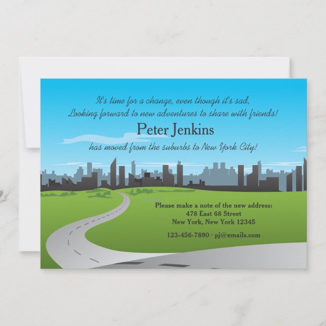 Moving To The City Moving Announcement (Front)